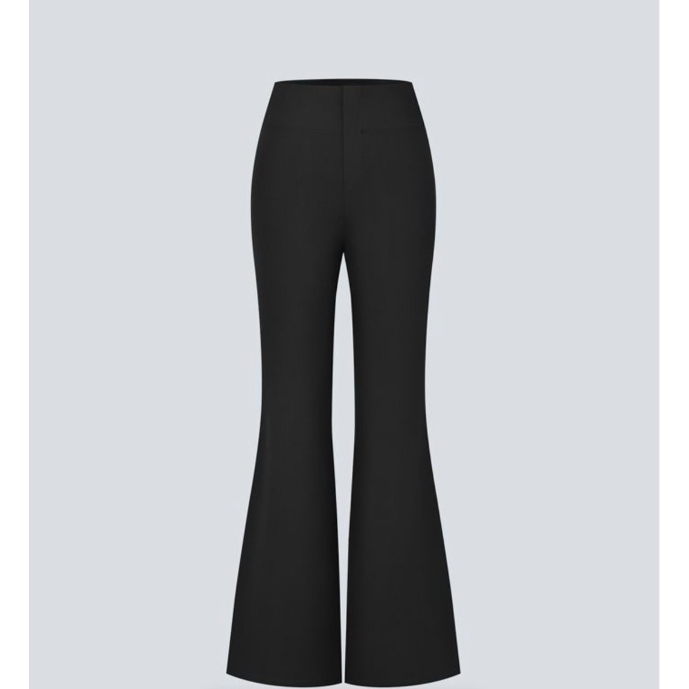 Halara Black High Waisted Flare Pants Workwear Stretch Small Regular